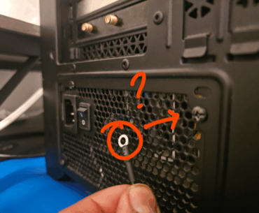 The grounding cable for my ESD mat came with a ring terminal instead of an alligator clip...Ha, yeah I ain't connecting that terminal to an outlet, can I use these screw holes around my PSU instead?