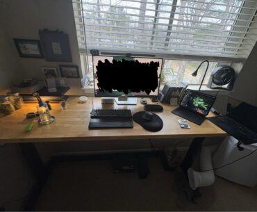 Gray afternoon working from home