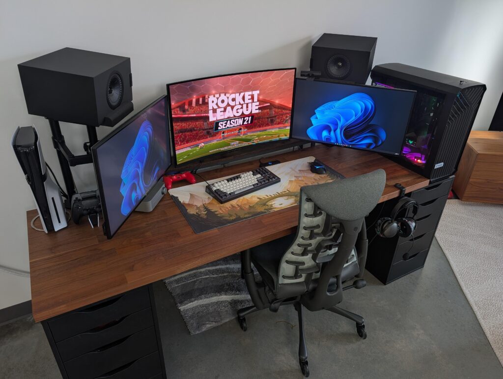 IKEA Triple Monitor Setup
