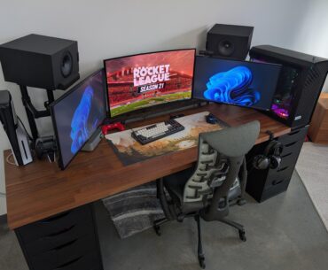 IKEA Triple Monitor Setup