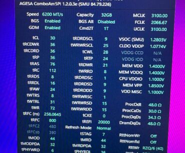 Ryzen 7 7800X3D – 2x16GB Hynix – Can’t stabilize 6200 even at loose timings