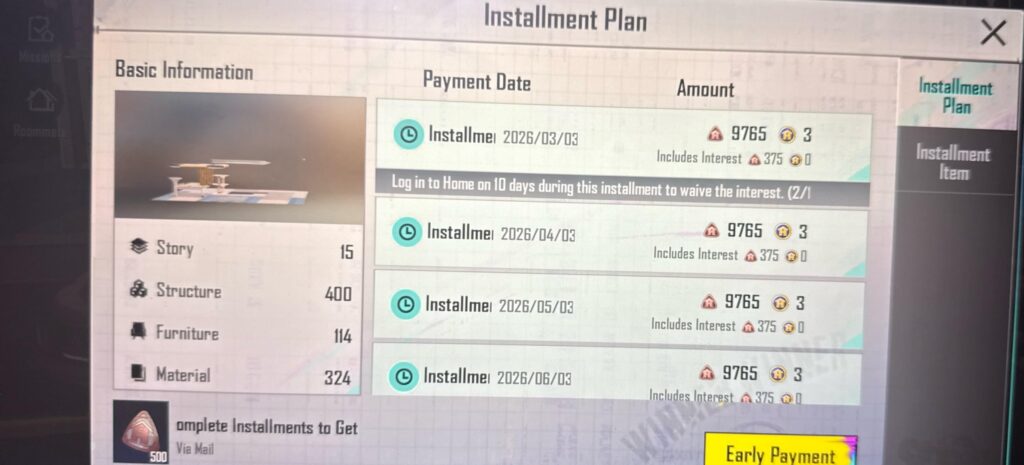 What happens if i do not pay the home installment amount in time