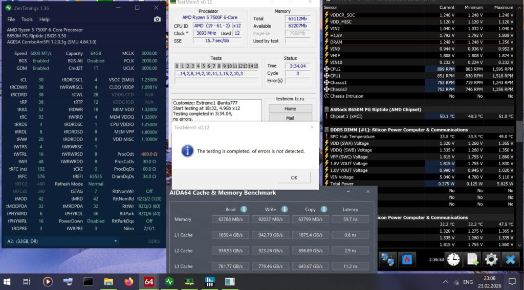 AM5 Hynix M-die dualrank tuneup result
