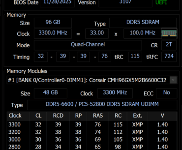 At the bottom of HWINFO here, are those just verified timings for XMP profiles? Like the kit is rated for 6600 MT/s 32-39-39-76. Are all those timings below it just verified profiles if I want (or need like with AMD) to do a lower profile?