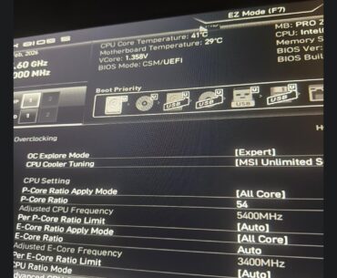 Overclock i7-14700kf mo
