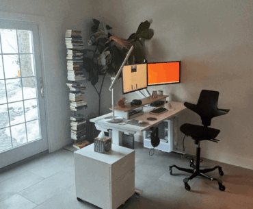 Finalizing the set up of my new space.