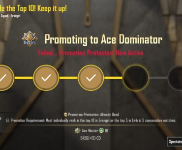 Why did I fail my promotion game when I made the top 10??