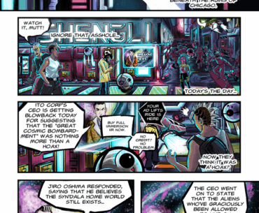 9 pages from a cyberpunk battle manga I'm working on