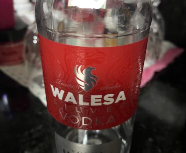 Falcons logo on a vodka bottle