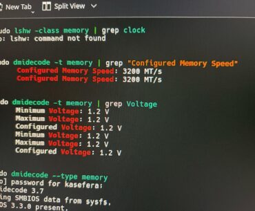 RAM voltage in terminal is wrong