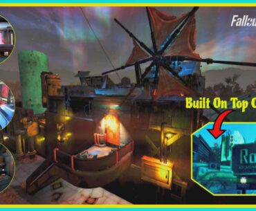 Fallout 76 Cyberpunk Build — RobCo Rooftop CAMP