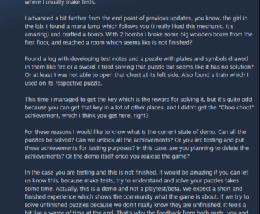 A Lunatic Gamer broke my Demo - If you do something out of love, someone will appreciate it.