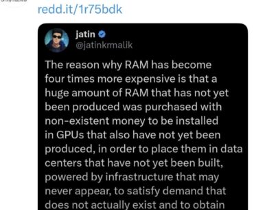 A good analogy as to why there is a ram shortage