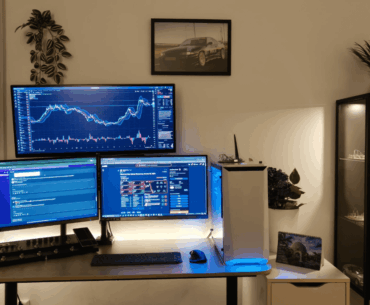 My station for work, trading, video editing & music