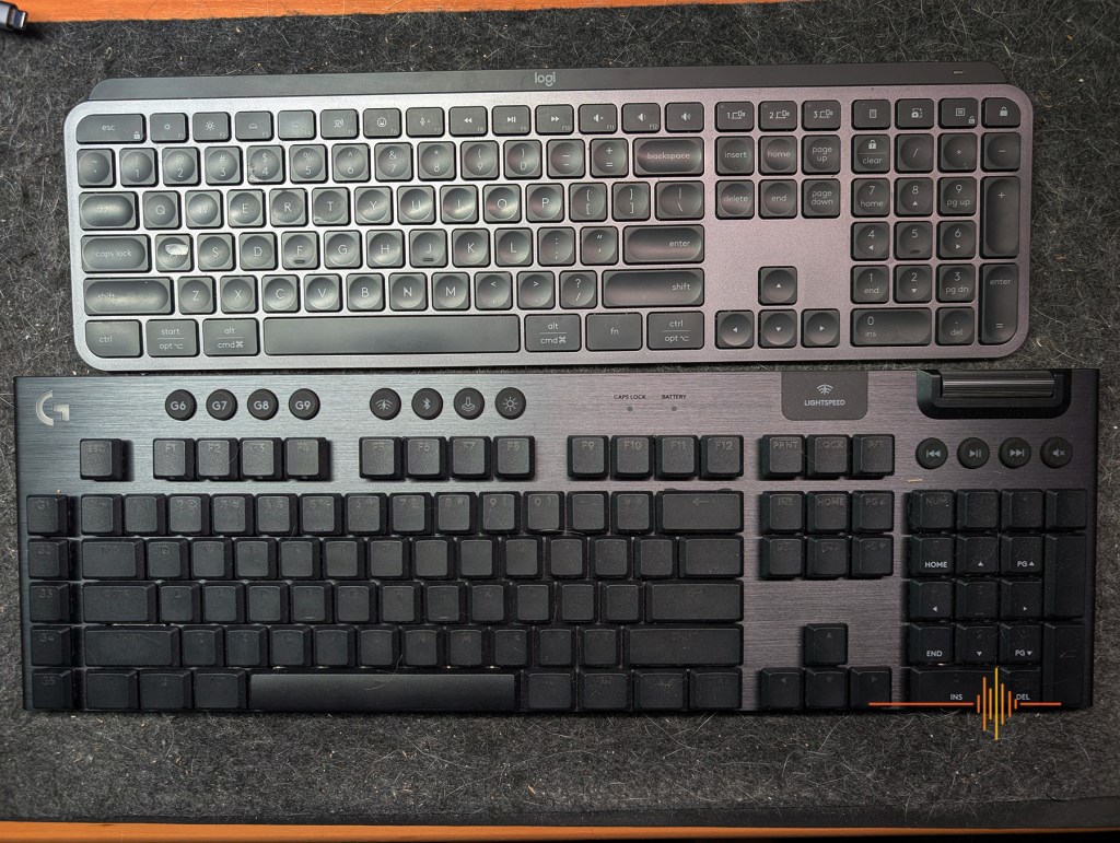Logitech G G915X vs MX Keys S footprint