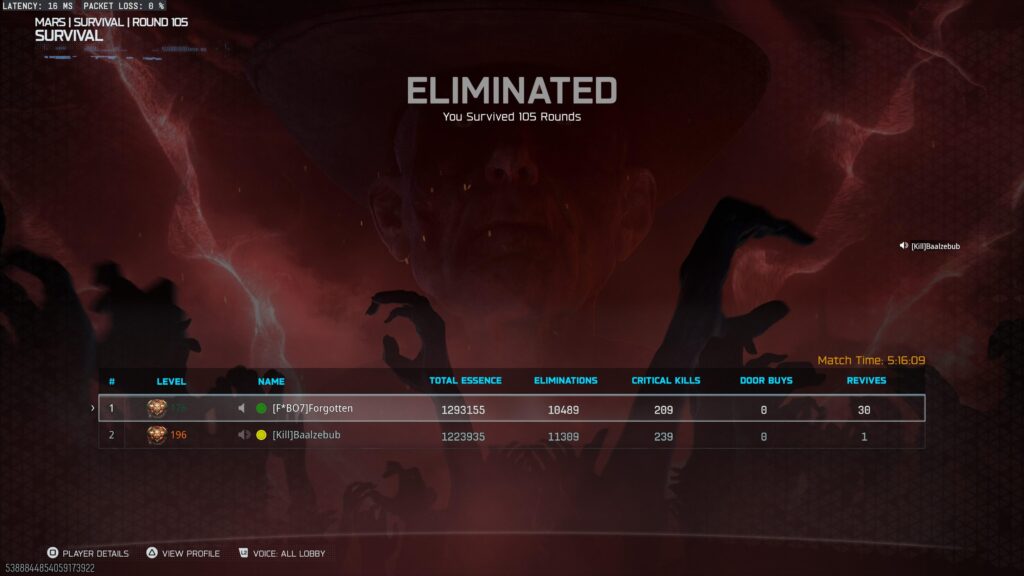 First time reaching round 100