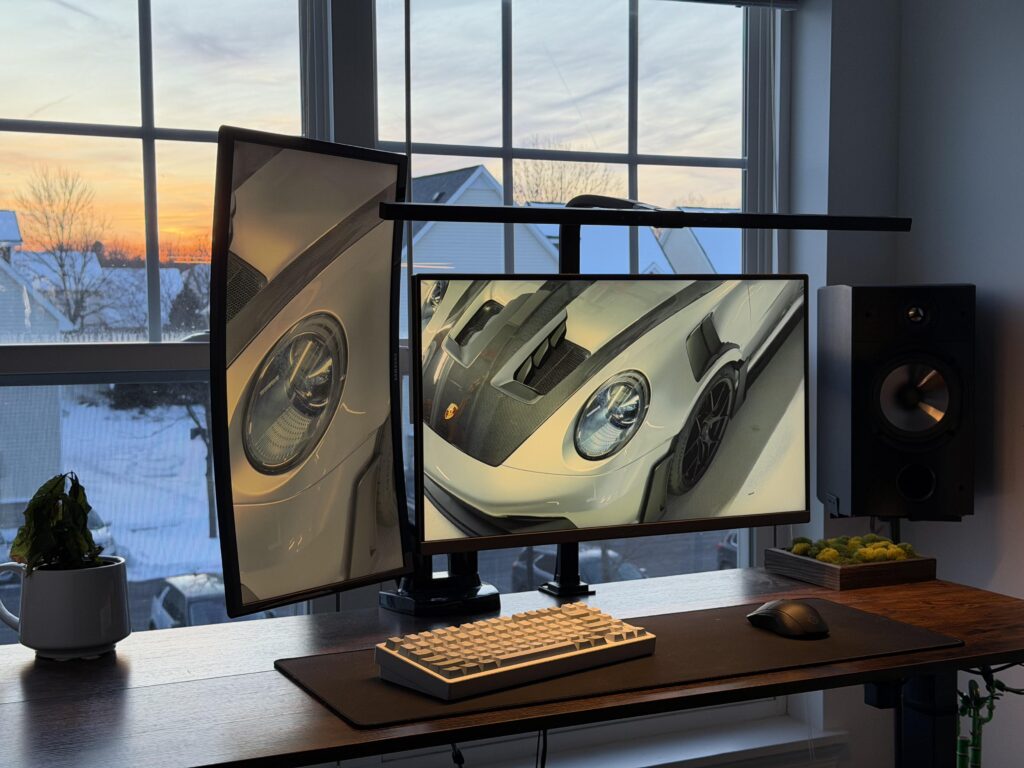 Modest temporary college battlestation/audio setup