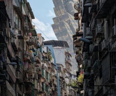 Repost from r/Architecture - The view of The Grand Lisboa Hotel from the Streets of Macau
