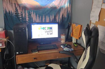 Basement office under construction, moved back to upstairs office