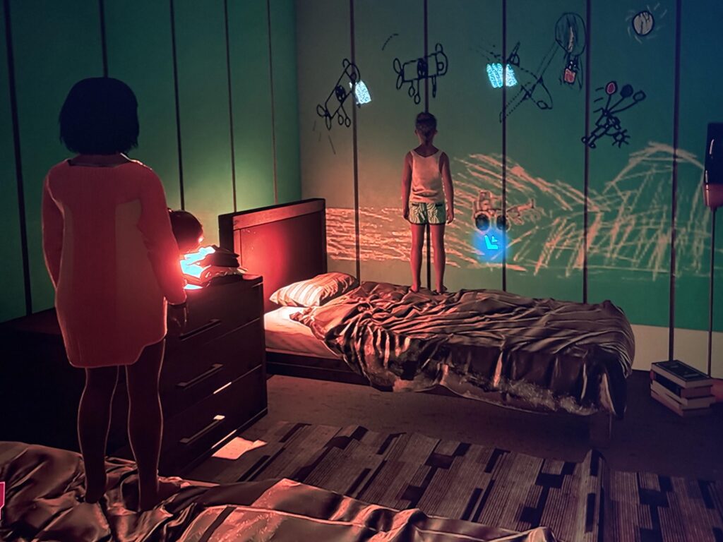After the River Quests are Complete his Niece and Nephew Just Stand on their Beds Looking at the Wall