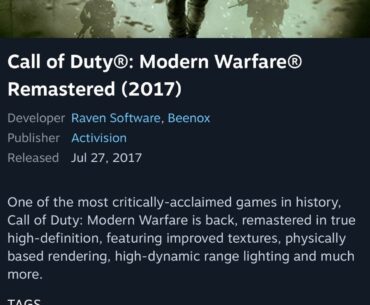 [COD] Which is the correct MW1?