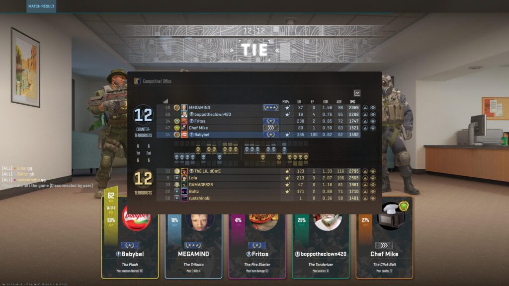 Most flash bangs in a comp!