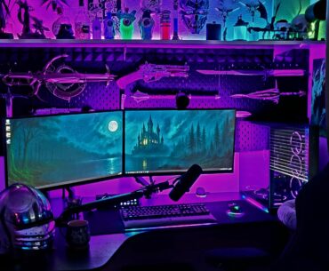 My 2026 battlestation. IKEA Skadis armory wall was a pretty good idea I think.