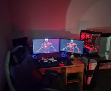 Upgraded from a laptop to pc. Still need a bigger desk lol