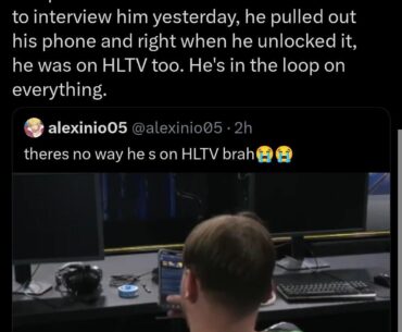 s1mple spotted on HLTV forums after the match