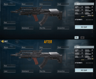 BK57, Groza, DLQ-33, Rytec AMR, PKM and QXR has received texture ADJUSTMENT on the new update