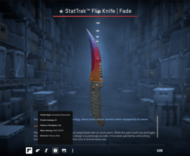 FN flip knife fade, 99.8% fade