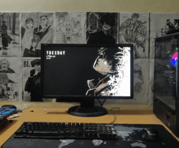 Printed manga panels and put on wall