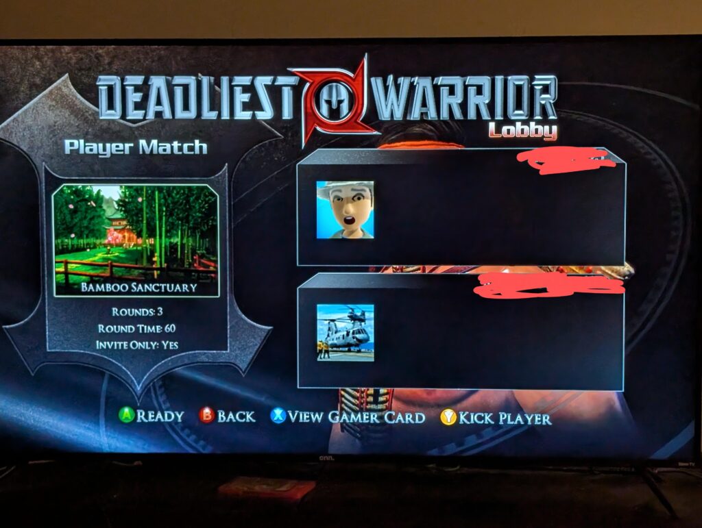 The servers are still up for the 2010 Deadliest Warriors game