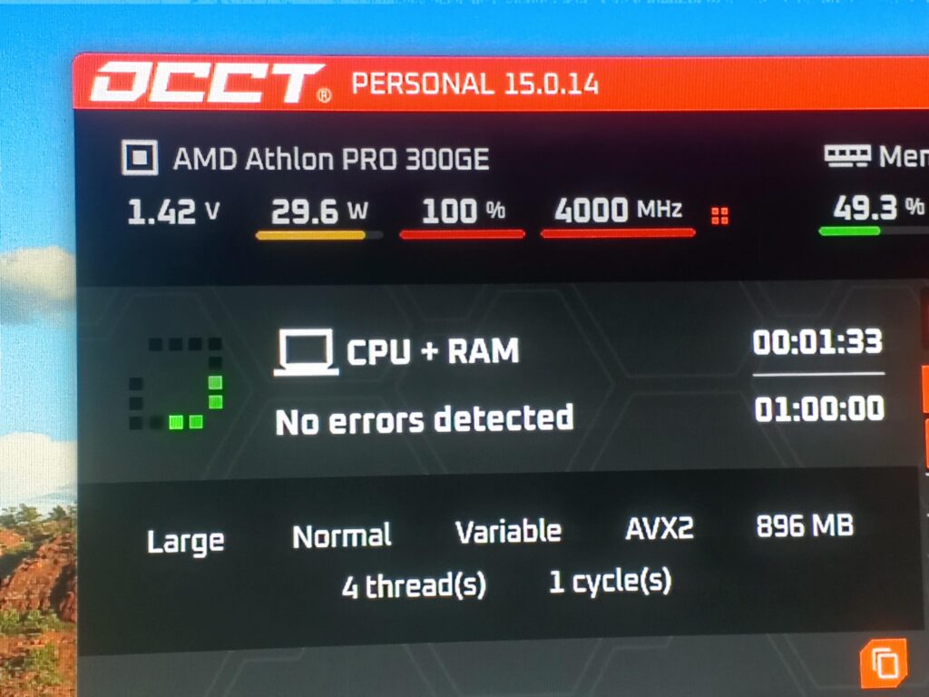 AMD Athlon Pro 300GE at 4GHz