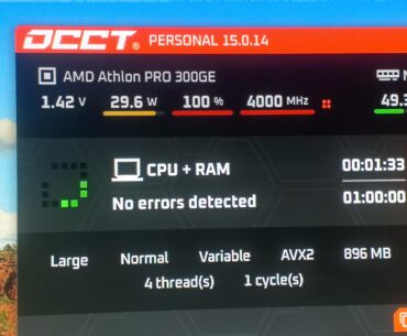 AMD Athlon Pro 300GE at 4GHz