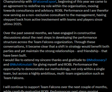 Falcons remove Lars Robl as Sports Psychologist