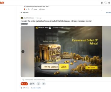 I wrote a post a whole week ago about how I bought the entire Lachmann draw and haven’t received 50% cod points back from the rebate event. And you know what? I opened a support case that day. Since 7 days I have been talking to different support employees doing all they requested me to do.