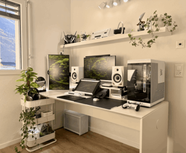 minimal white workspace finally feels calm and complete