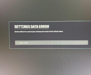 Settings Data Error - Everytime I Boot my PC and Launch COD
