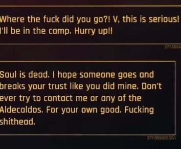 People can’t get ANYTHING done without V’s help in this game