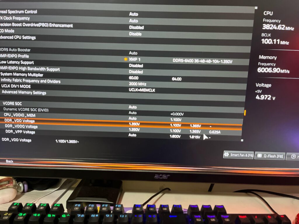 Extra Voltage values after gigabyte bios update