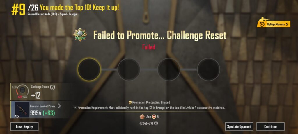 Pubg promotion to ace master problem