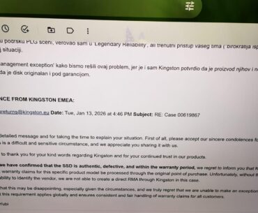 Kingston admits my SSD is authentic and in warranty, but denies RMA because the original owner passed away. Bureaucracy > Humanity. (Case 00619867)"