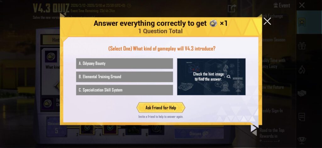 Quiz Ask Friend for Help Attempt