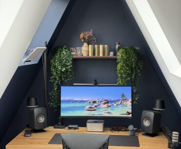 Attic setup inside a triangle nook