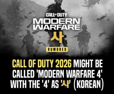 [COD] What do you think is actually going to happen with MW4?