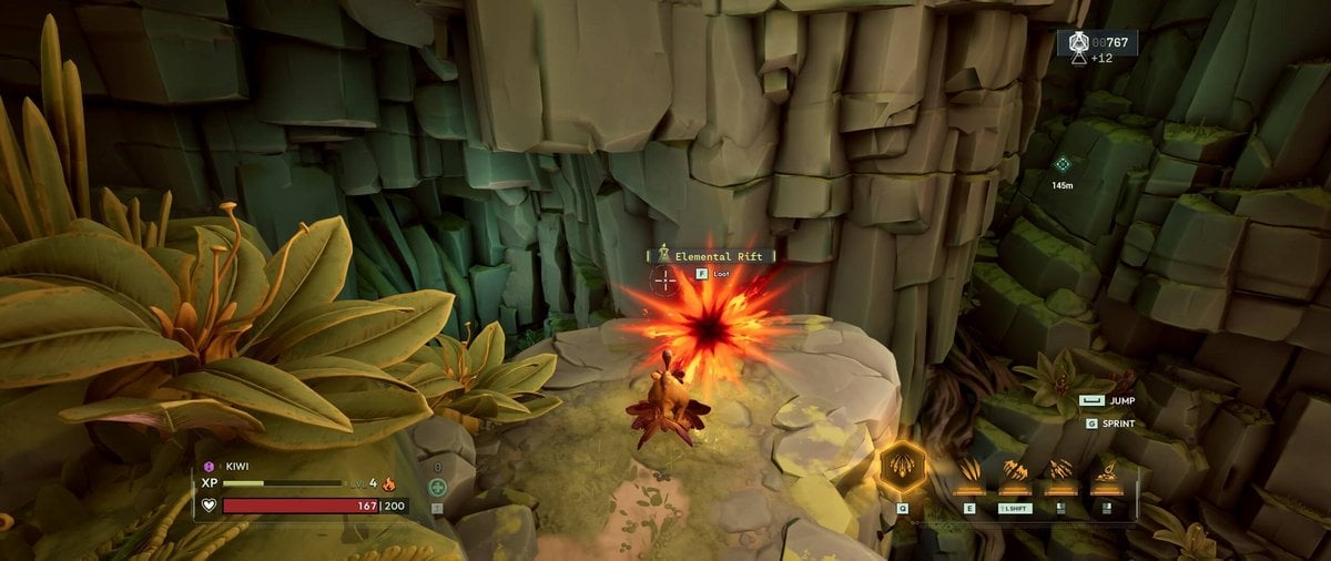 Voidling looting an Elemental Rift in Voidling Bound