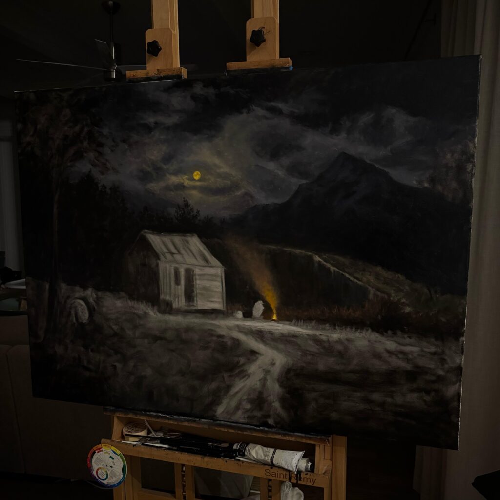 My RDR2 inspired oil painting progress