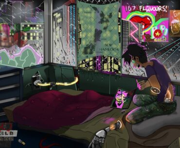 I recreated my first Cyberpunk artwork, 6 years on.