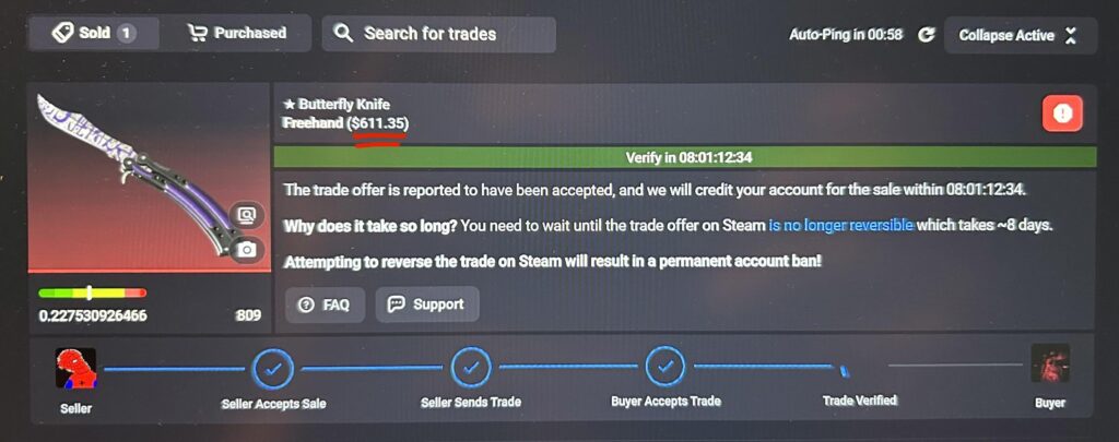 I remember selling this thing so I get exactly $640.00 but it sold for $611.35?